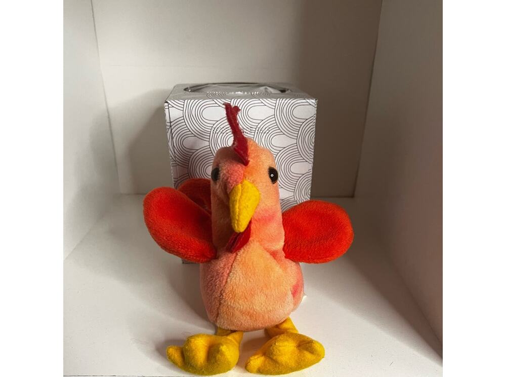 TY 1996 Vintage Rooster "Doodle" Beanie Baby 90s Collectible Nostalgic